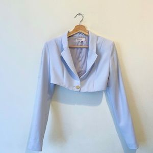 House of CB baby blue Cropped Blazer
